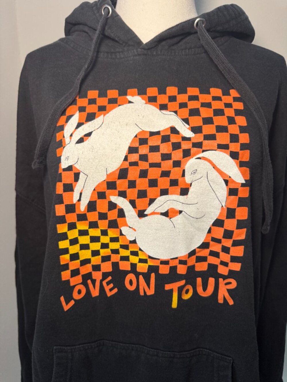Harry Styles Love on Tour Black and Orange Hooded Concert Sweatshirt - Picture 4 of 13